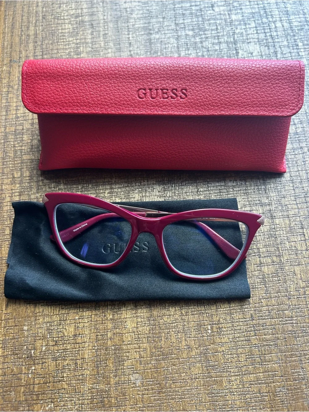 Guess glasses with case